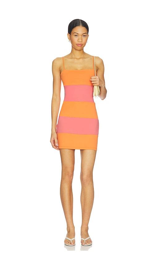 Susana Monaco String Colorblock Mini Dress in Orange,Blush by SUSANA MONACO