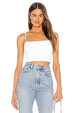 Susana Monaco Thin Strap Crop Tank in White by SUSANA MONACO