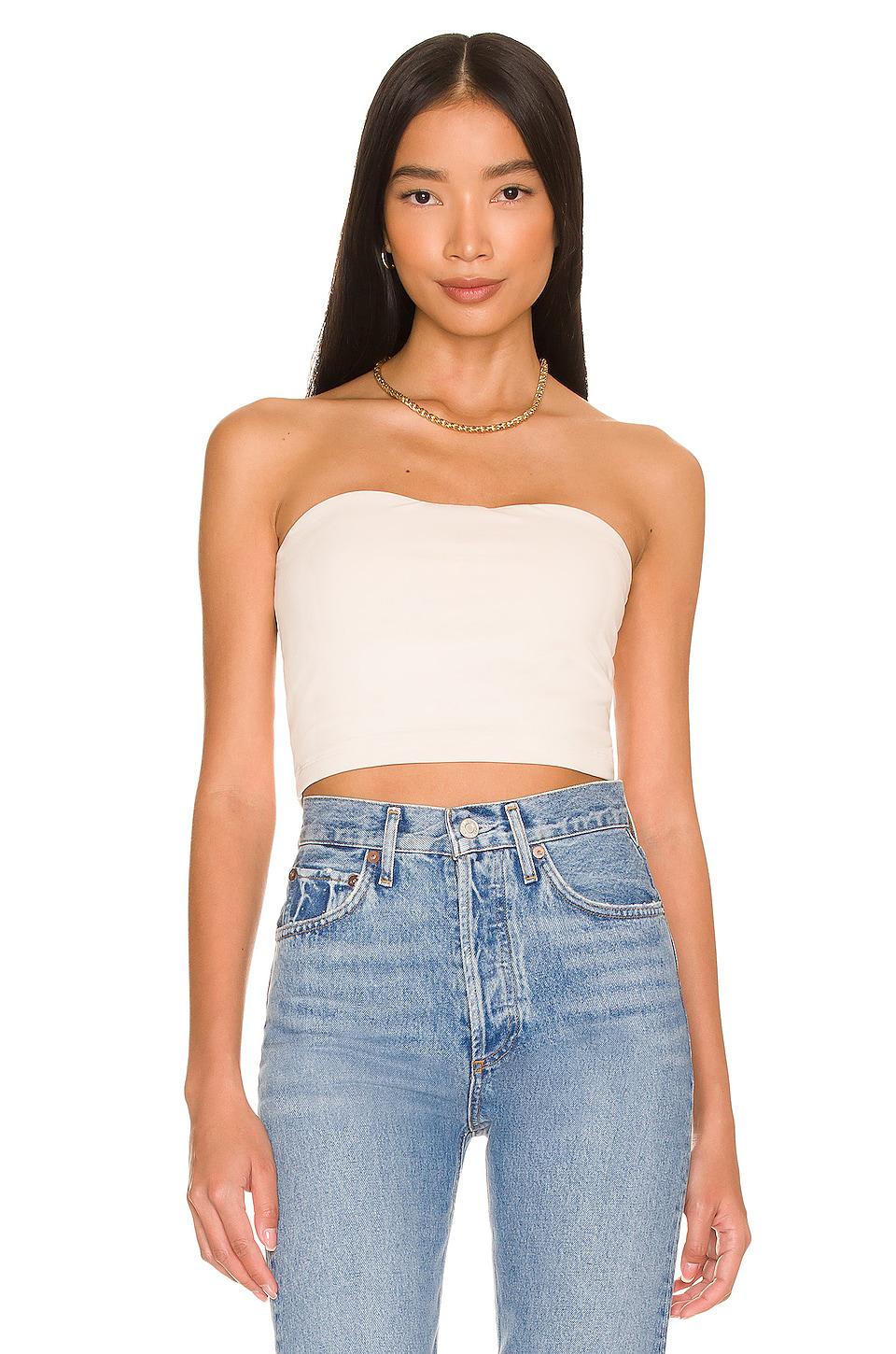 Susana Monaco x REVOLVE Strapless Crop Top in White by SUSANA MONACO