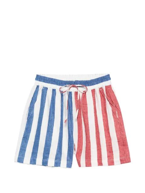 striped drawstring shorts by SUSANNA BLU