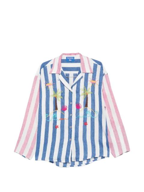 striped embroidered shirt by SUSANNA BLU
