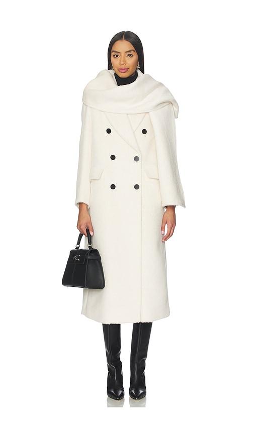 Susanna Chow Collette Scarf Coat in Cream by SUSANNA CHOW