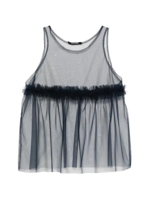 ruffled sleeveless top by SUSANNE BOMMER