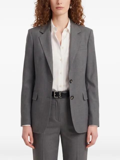 single-breasted stretch-canvas jacket by SUTTON NEW YORK