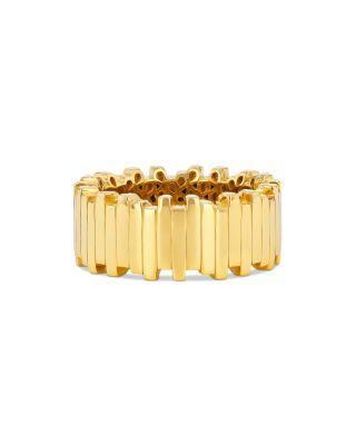 18K Yellow Gold Golden Age Wide Polished Bar Band by SUZANNE KALAN