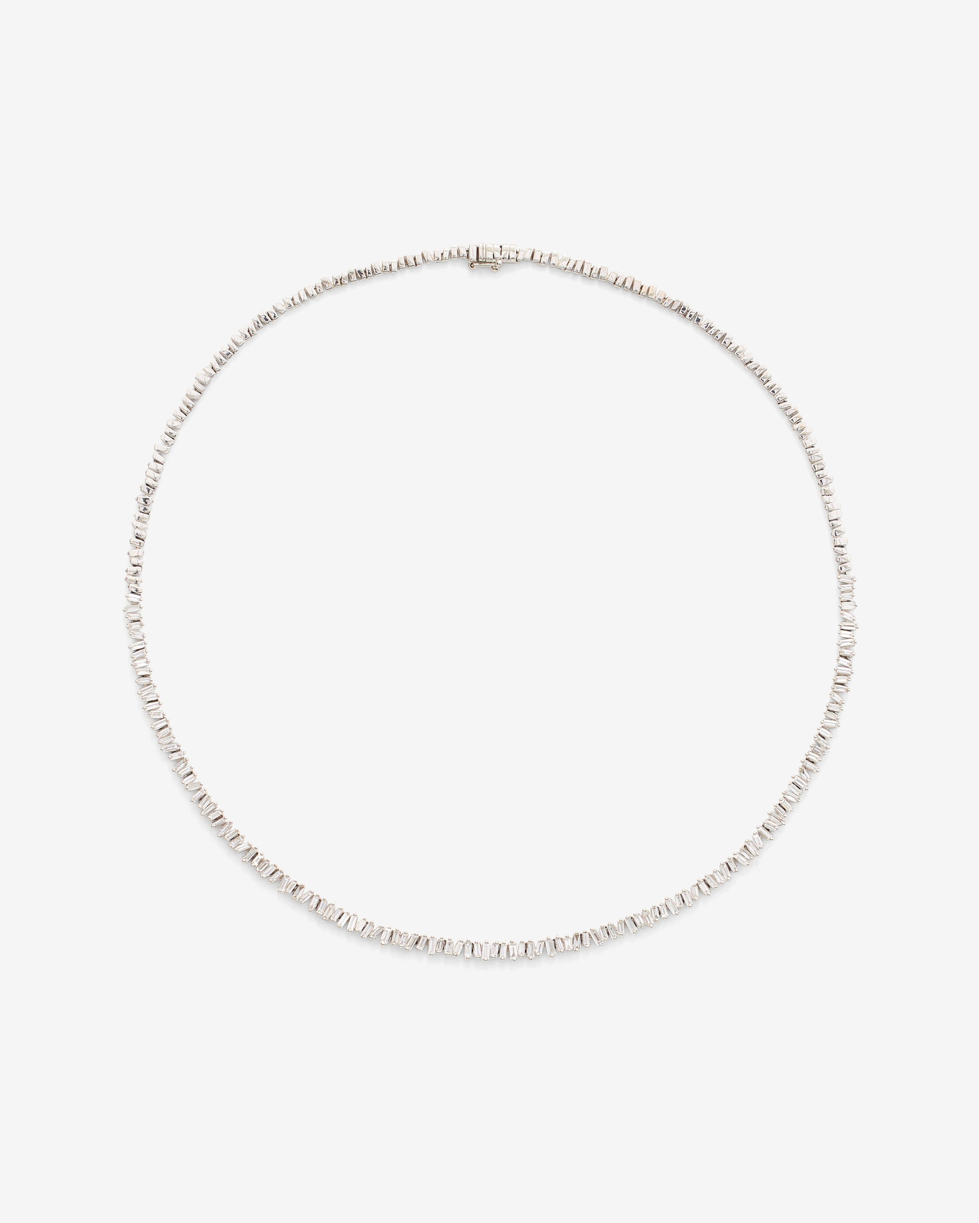 Suzanne Kalan - Mini Tennis Necklace - (White Gold) by SUZANNE KALAN