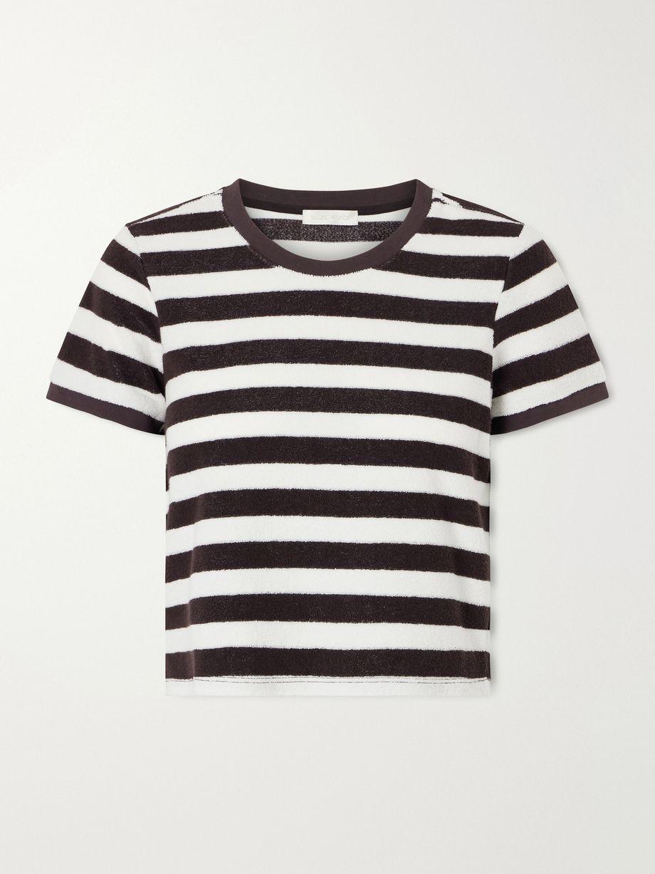 Capri striped cotton-blend terry T-shirt by SUZIE KONDI