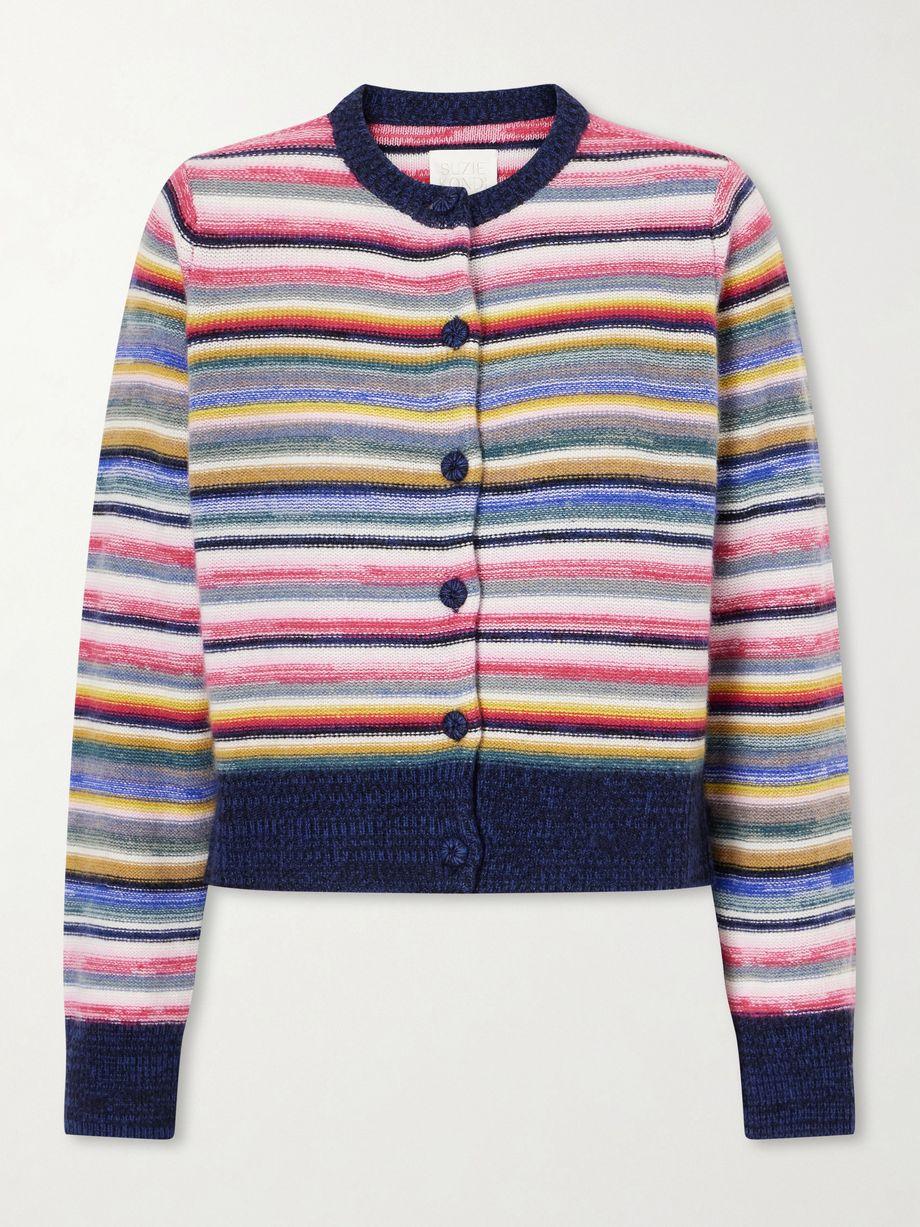 Kandria cropped striped cashmere cardigan by SUZIE KONDI
