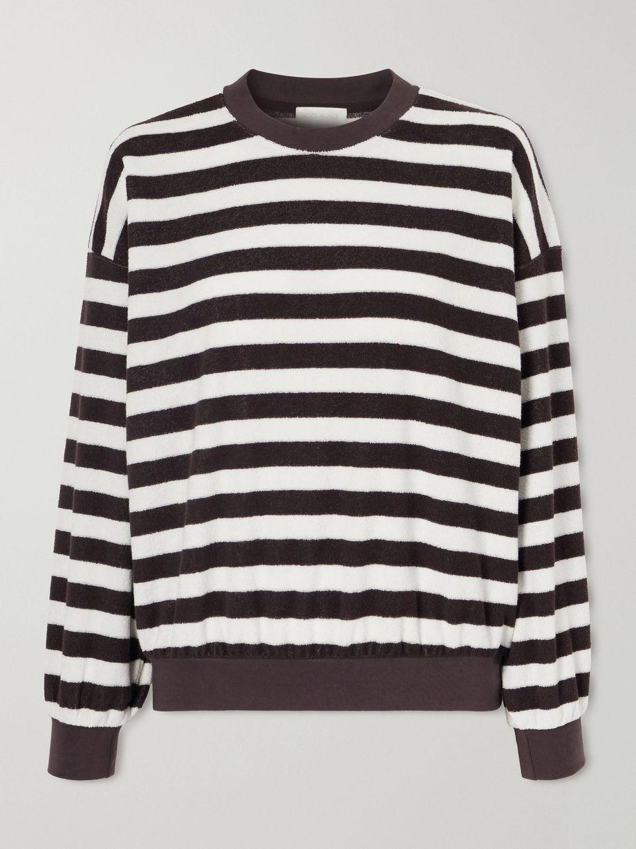 Sifnos striped cotton-blend terry sweatshirt by SUZIE KONDI