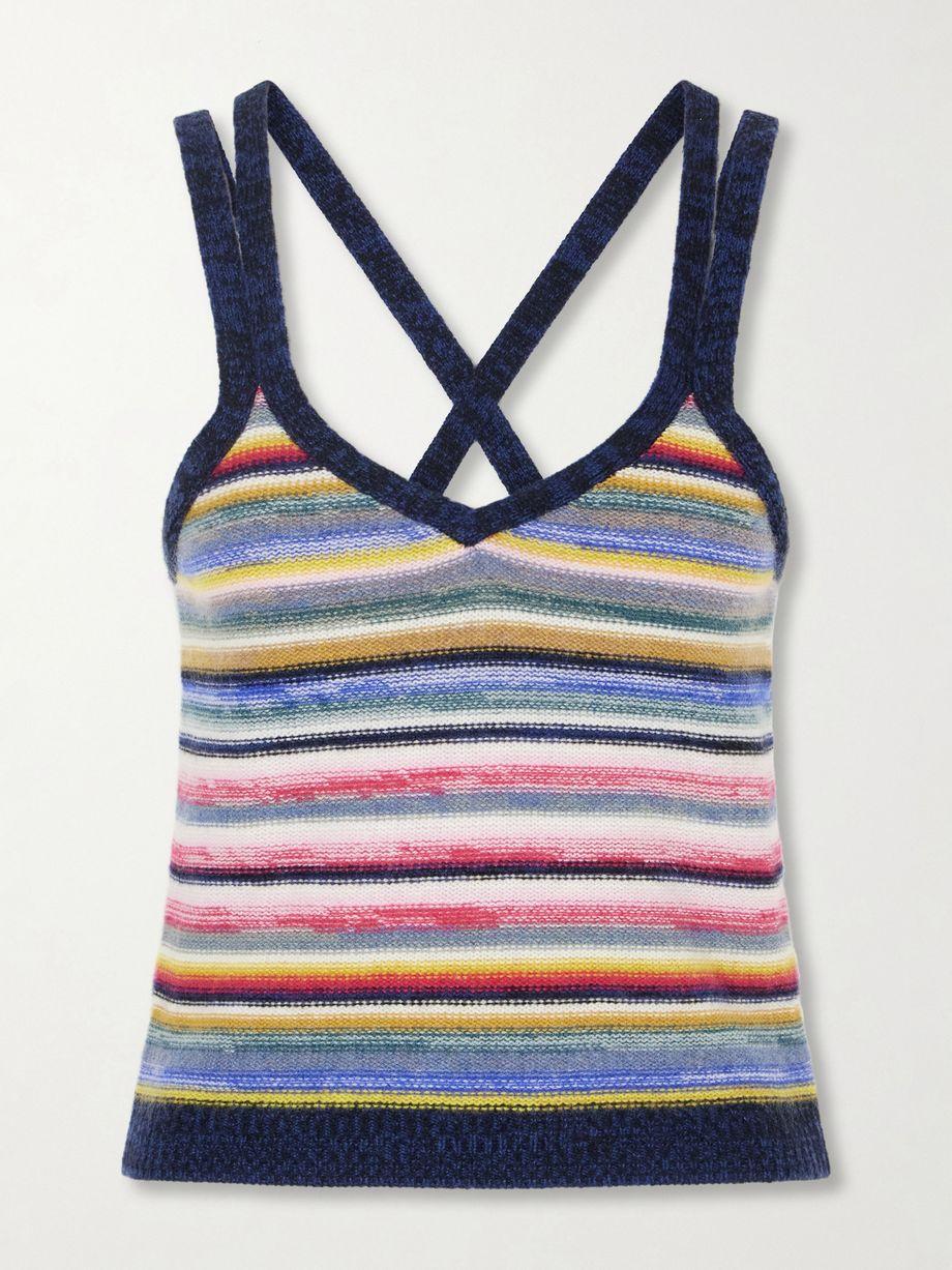 Toula striped cashmere tank top by SUZIE KONDI