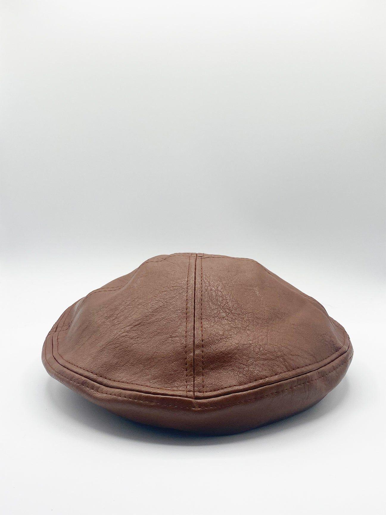 Flat Cap in Brown PU by SVNX