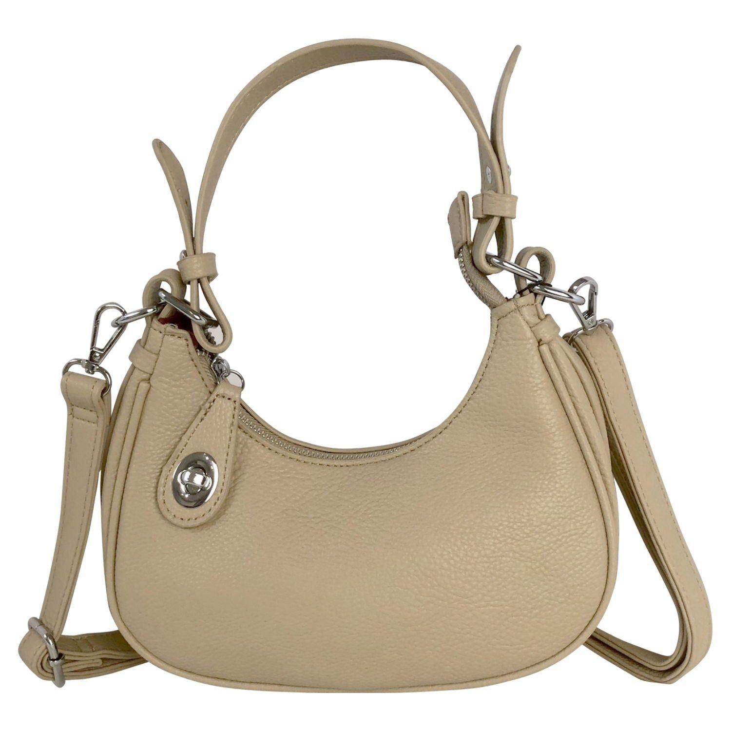 Small Turn-Lock Faux Leather Shoulder Bag by SVNX