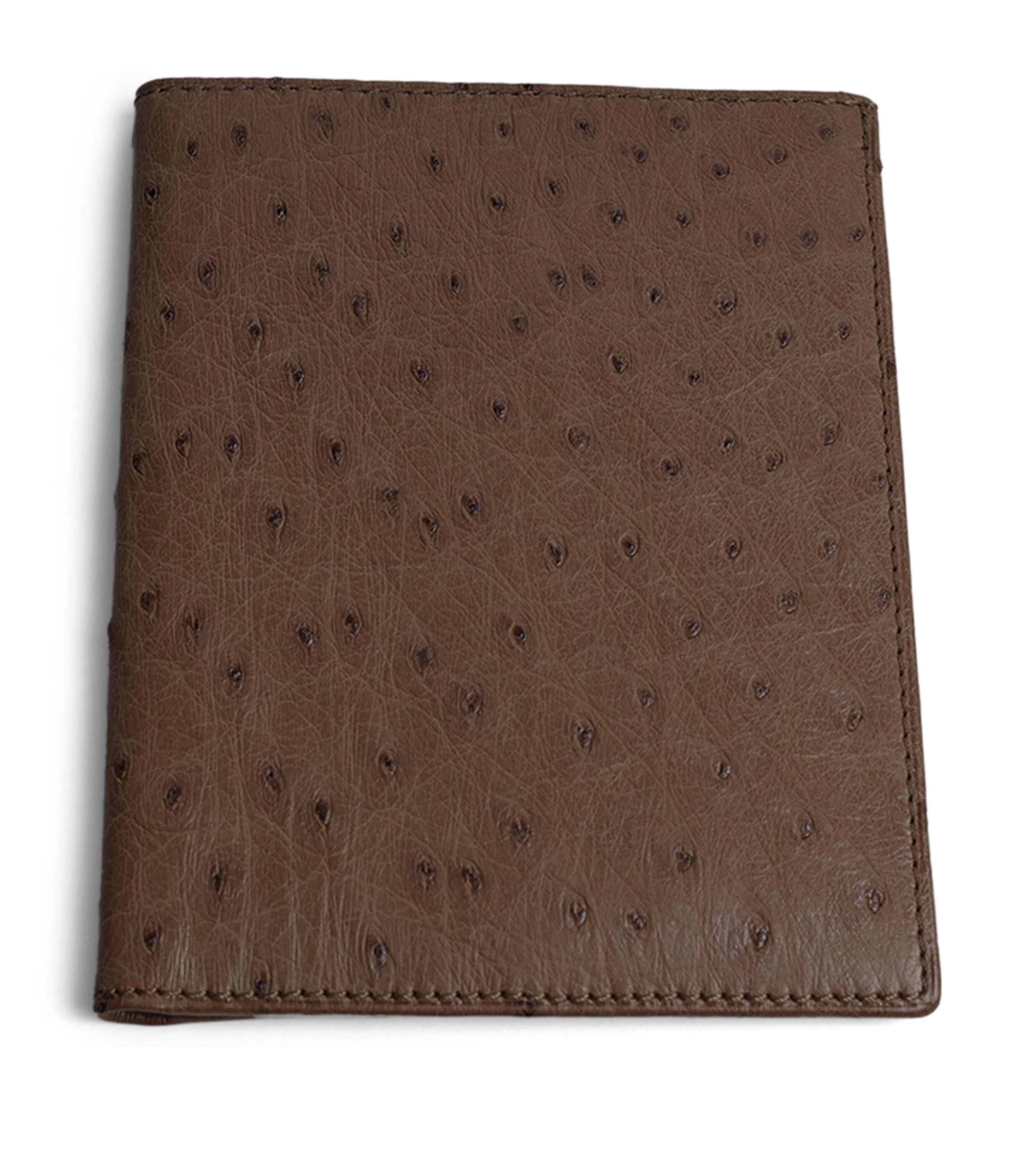 Swaine Ostrich Leather Bifold Coat Wallet by SWAINE