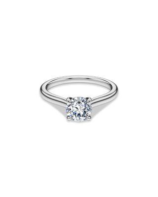14K White Gold Eternity Certified Lab Grown Diamond Solitaire Engagement Ring by SWAROVSKI