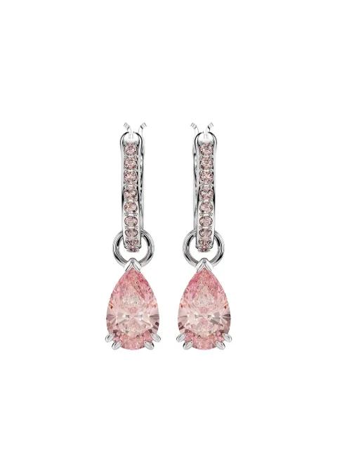 Attract pear-shaped crystal hoop earrings by SWAROVSKI