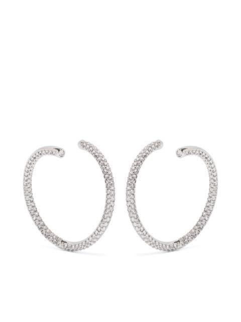 Dextera sculpted  hoop earrings by SWAROVSKI