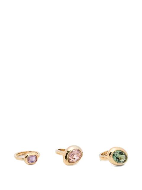 Gema motif ring set (set of three) by SWAROVSKI