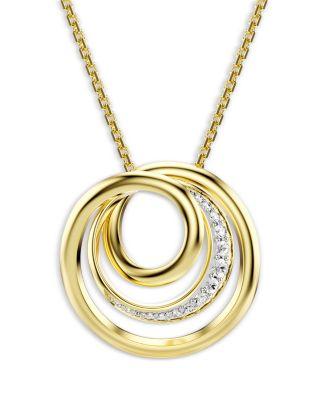 Hyperbola Crystal & Cubic Zirconia Spiral Pendant Necklace by SWAROVSKI