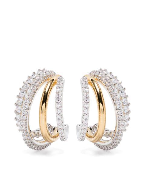 Hyperbola hoop earrings by SWAROVSKI