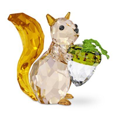 Idyllia Collection Squirrel and Acorn Crystal Figurine by SWAROVSKI