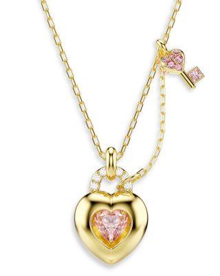 Idyllia Crystal & Cubic Zirconia Heart & Key Pendant Necklace by SWAROVSKI