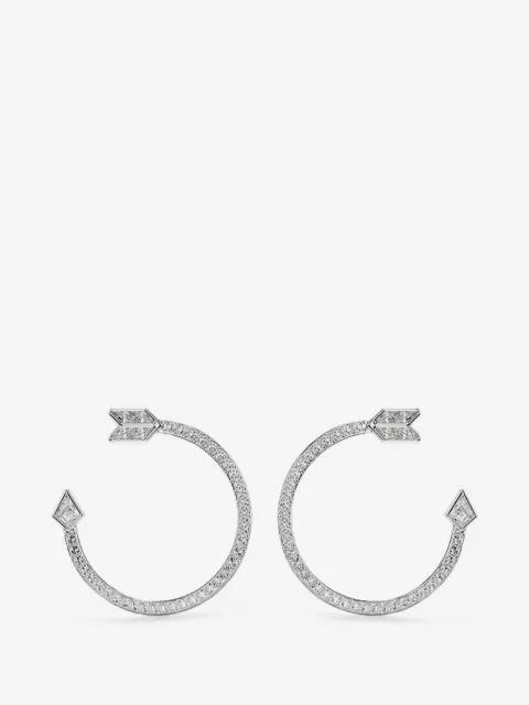 Idyllia crystal-embellished arrow hoop earrings by SWAROVSKI