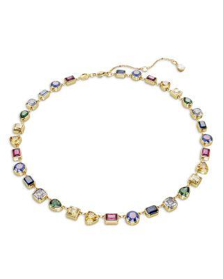 Imber Multicolor Mixed Cut Collar Necklace in Gold Tone by SWAROVSKI