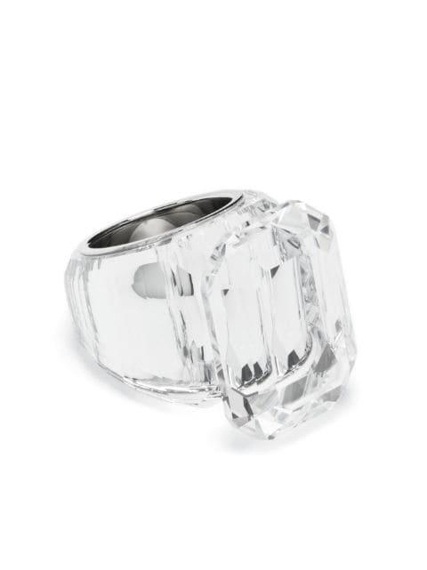 Lucent crystal-embellished sterling silver ring by SWAROVSKI