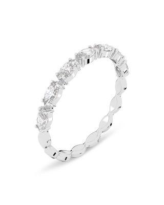 Matrix Marquise Cut Stack Ring in Rhodium Plated by SWAROVSKI
