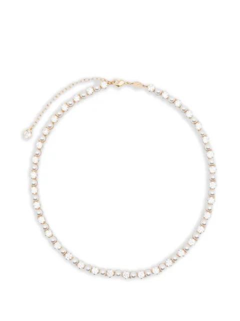Matrix Tennis crystal-pearl necklace by SWAROVSKI