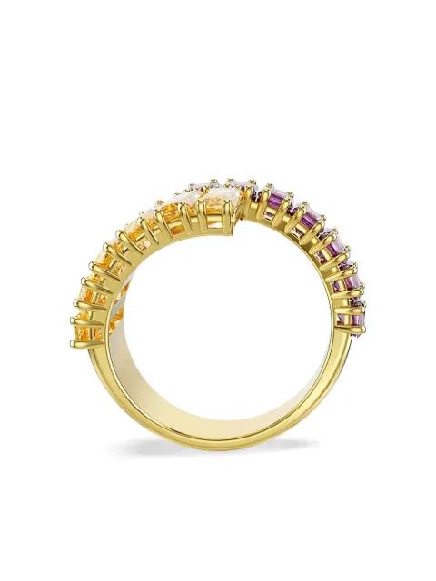 Matrix baguette-cut gold ring by SWAROVSKI