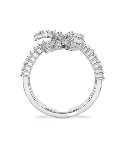 Matrix baguette-cut knot ring by SWAROVSKI
