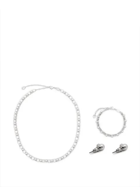 Matrix crystal-pearl necklace (set of three) by SWAROVSKI