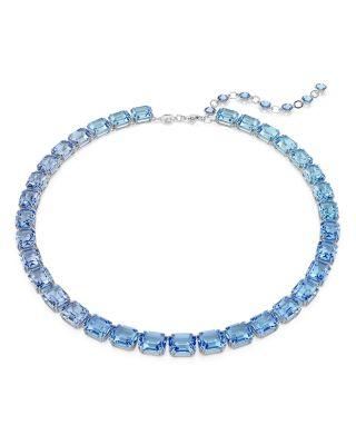 Millenia Blue Octagon Crystal Collar Necklace by SWAROVSKI