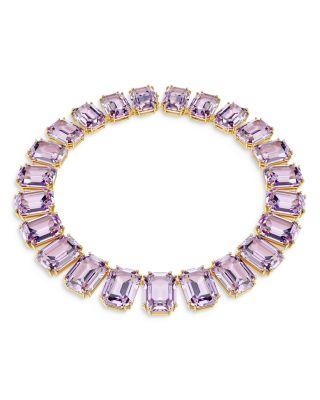 Millenia Purple Octagon Crystal Tennis Necklace by SWAROVSKI