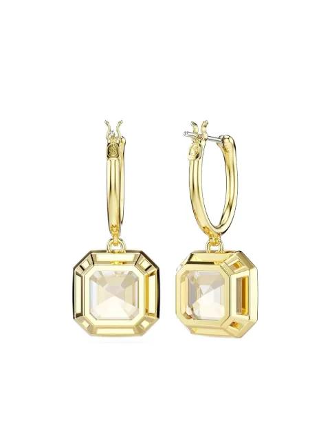 Millenia gold-tone crystal-embellished hoop earrings by SWAROVSKI