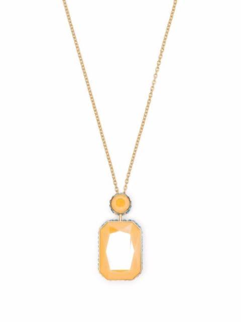 Orbita octagon cut crystal necklace by SWAROVSKI