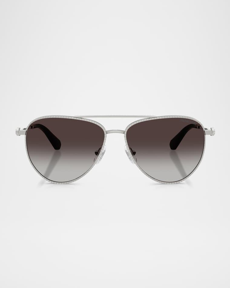 SK7031 Aviator Metal Sunglasses by SWAROVSKI