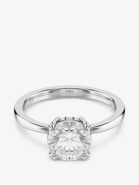 Stilla crystal-embellished solitaire ring by SWAROVSKI