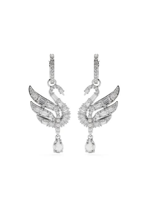 Swan crystal earrings by SWAROVSKI