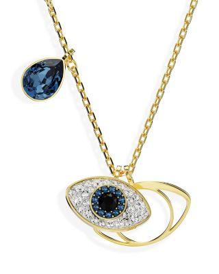 Symbolica Crystal Evil Eye Pendant Necklace in Gold Tone by SWAROVSKI
