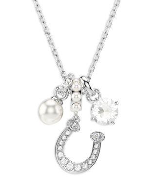 Symbolica Mixed Stone Horseshoe Multi Charm Pendant Necklace by SWAROVSKI