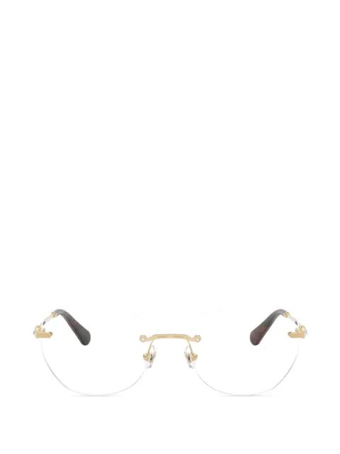 rimless geometric-frame glasses by SWAROVSKI