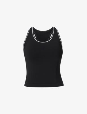 Athlete Crop Seamless Stretch-Woven Gym Vest Top by SWEATY BETTY