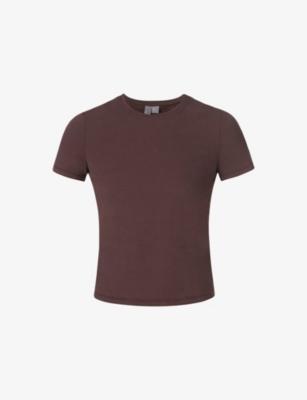 Essential Sculpt Short-Sleeve Cotton-Jersey Top by SWEATY BETTY