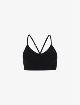 Soft Ribbed Racerback Stretch-Woven Bra by SWEATY BETTY