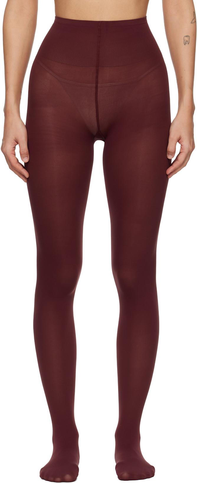 Burgundy Olivia Premium Tights by SWEDISH STOCKINGS