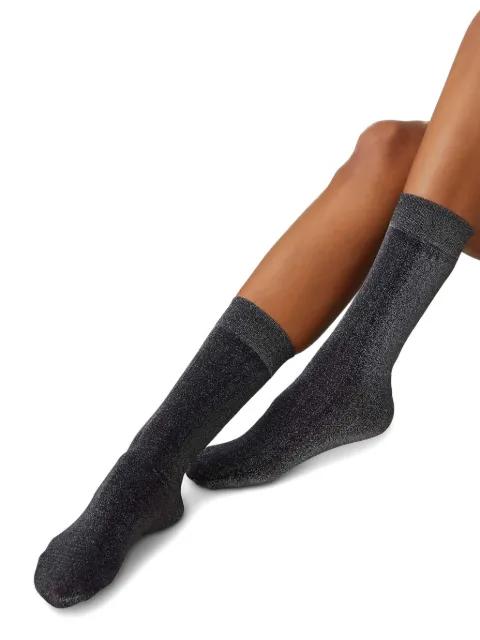 Ines shimmery semi-sheer socks by SWEDISH STOCKINGS