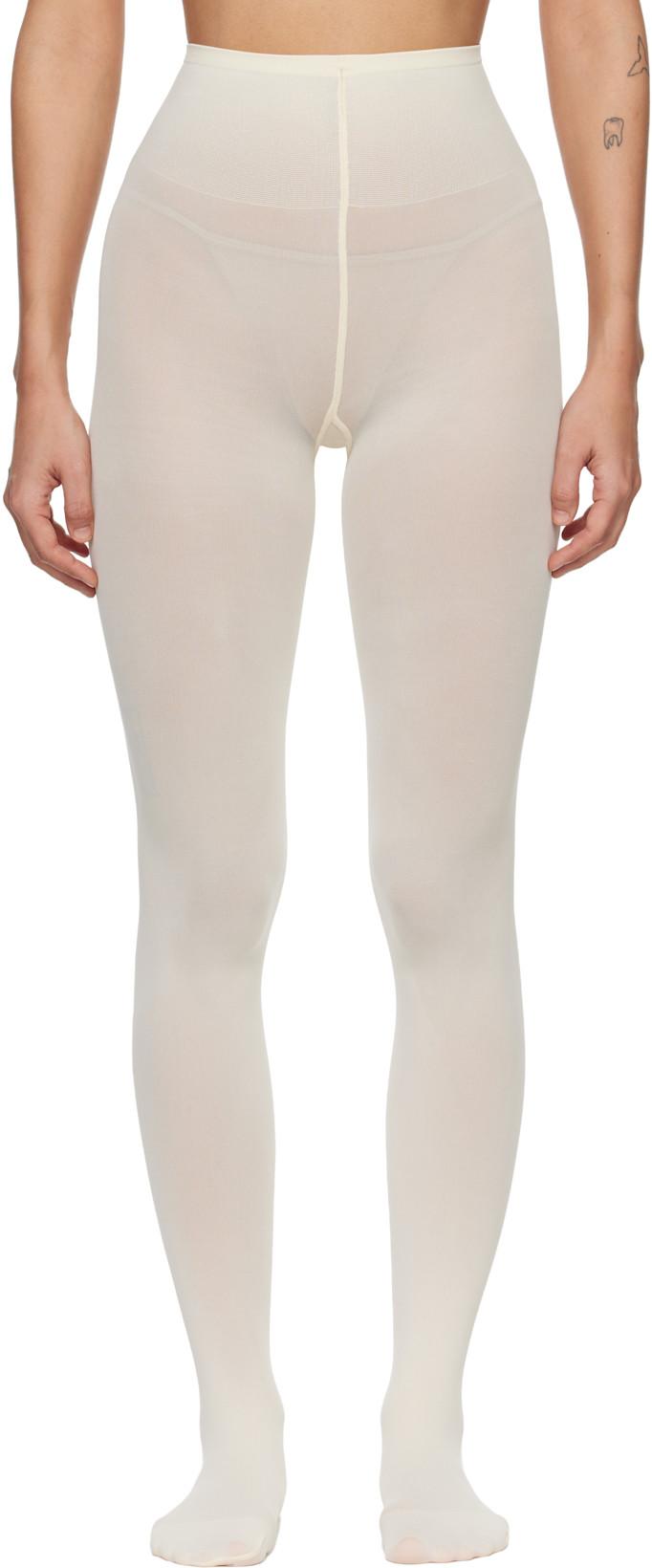 Off-White Olivia Premium Tights by SWEDISH STOCKINGS