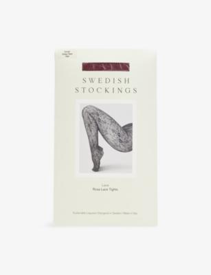 Rosa Lace Stretch-Knit Tights by SWEDISH STOCKINGS